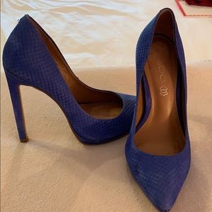 ALDO: Royal blue suede pumps